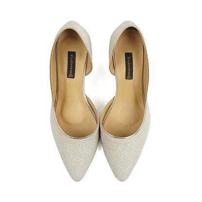 Shine Bright Like a Diamond in These Gold Pumps( SNS-924011)