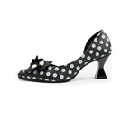sophisticated Polka Dot Kitten Heel Pumps SNS-924015